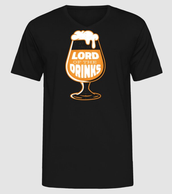Lord of the Drinks Bere model negru pe tricou