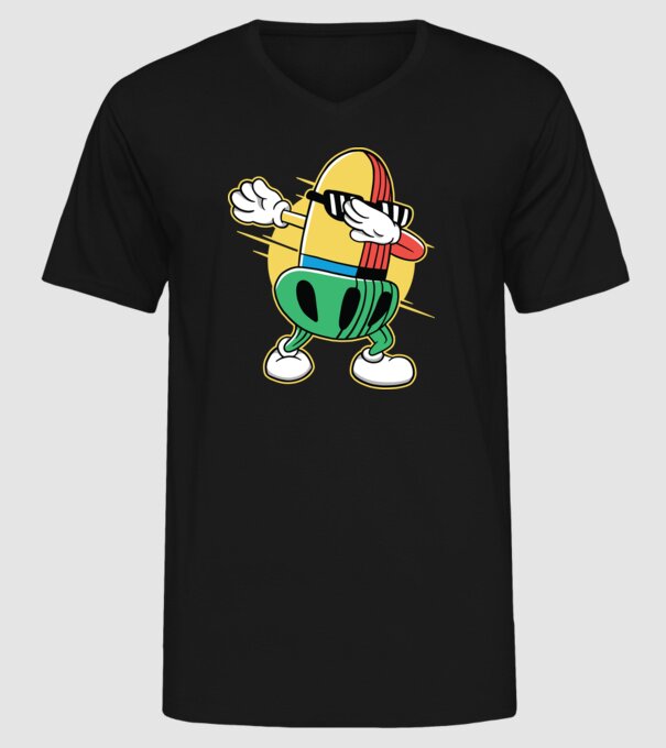 Ghindă DAB cărți de joc maghiare model negru pe tricou