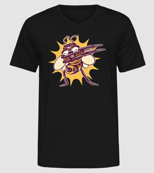 Albină DAB model negru pe tricou
