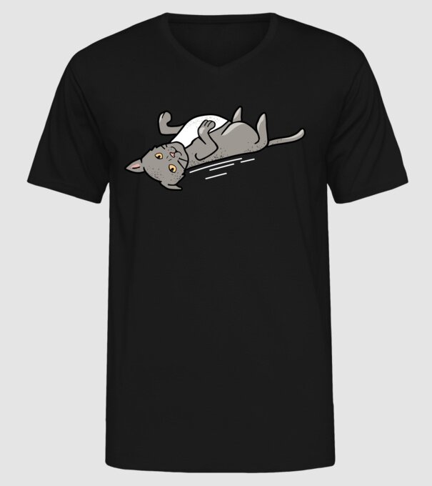 Pisică Cool model negru pe tricou