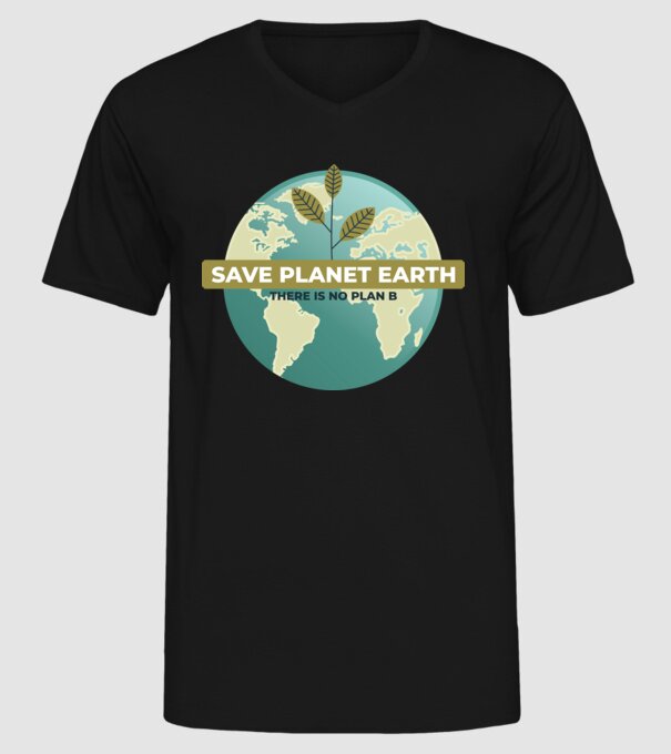 Să salvăm Pământul, nu există o altă planetă model negru pe tricou
