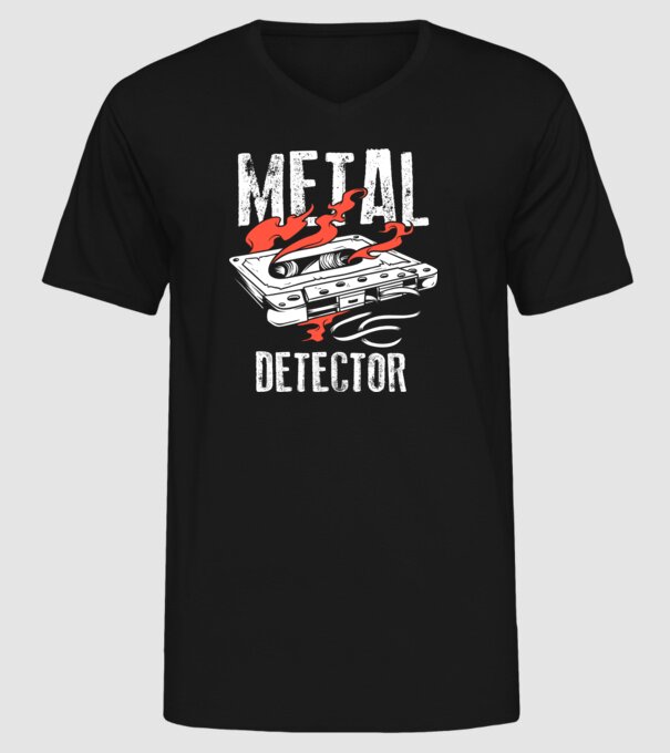 Detector de metale Casetă model negru pe tricou
