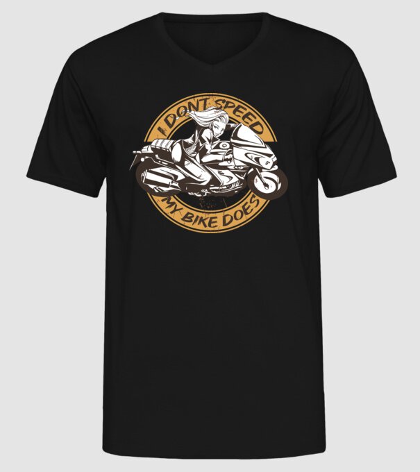 Fată Motociclist model negru pe tricou