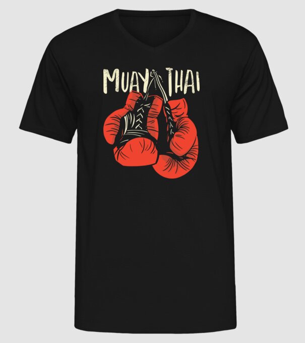 Muay Thai model negru pe tricou