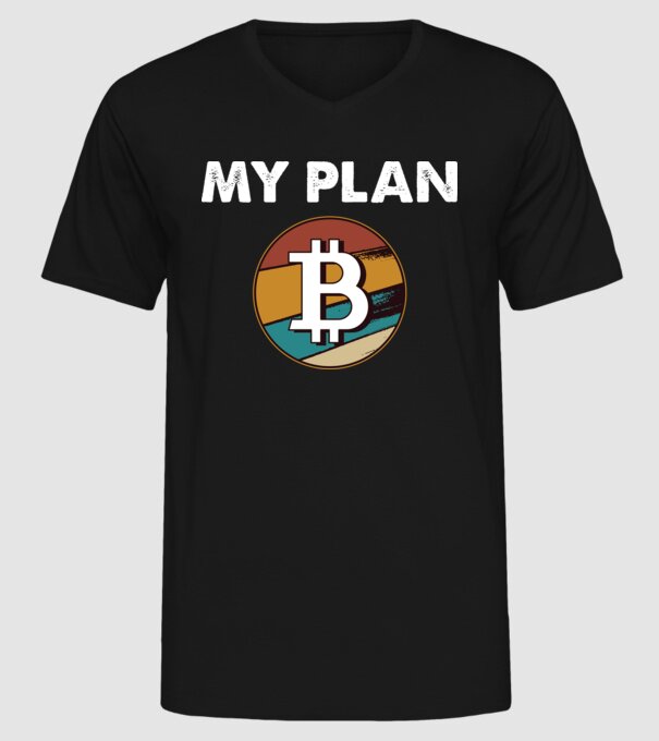 My plan B - Bitcoin model negru pe tricou