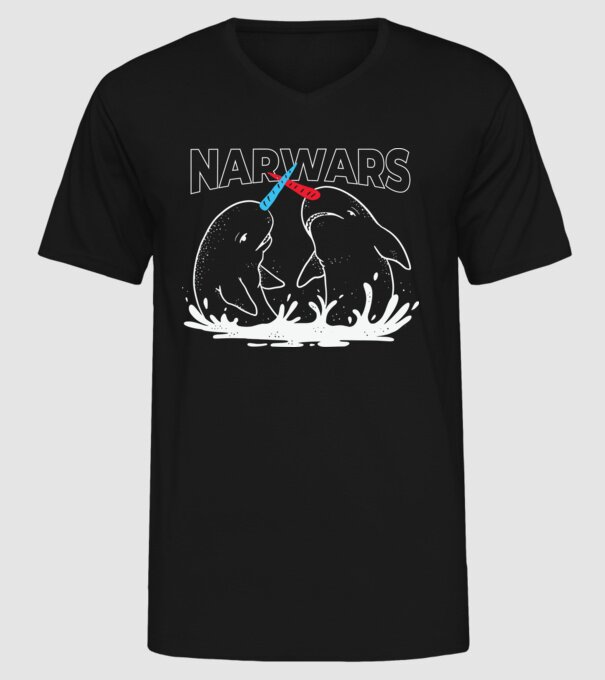 Narwars model negru pe tricou
