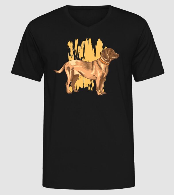 Câine de vânătoare german model negru pe tricou