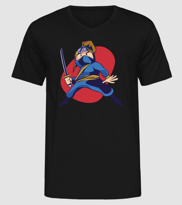 Copil Ninja model negru pe tricou