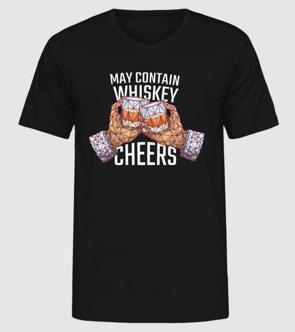 Poate conține urme de whisky model negru pe tricou