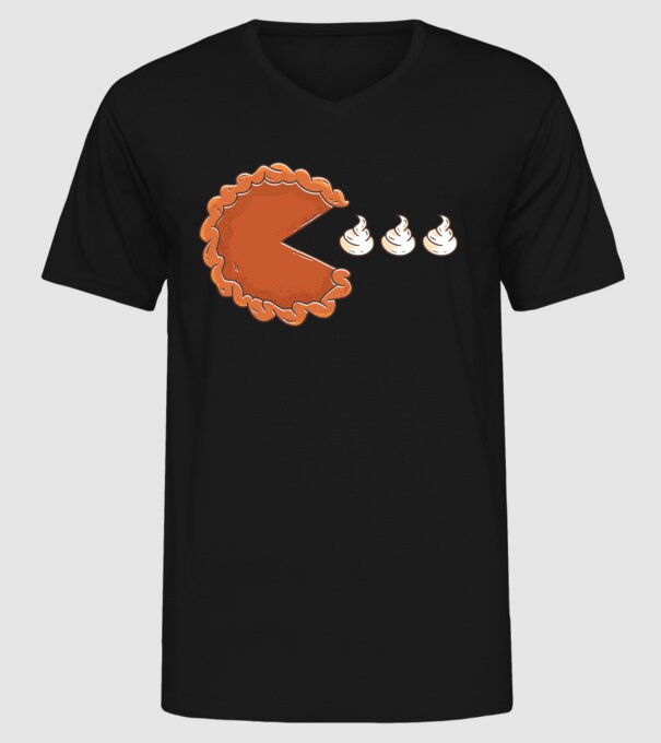 Pacman Cookie model negru pe tricou