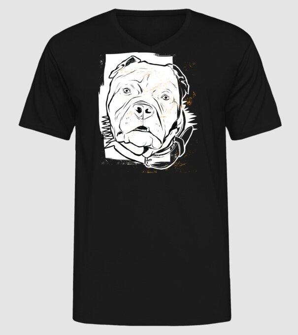 Cap Pitbull model negru pe tricou