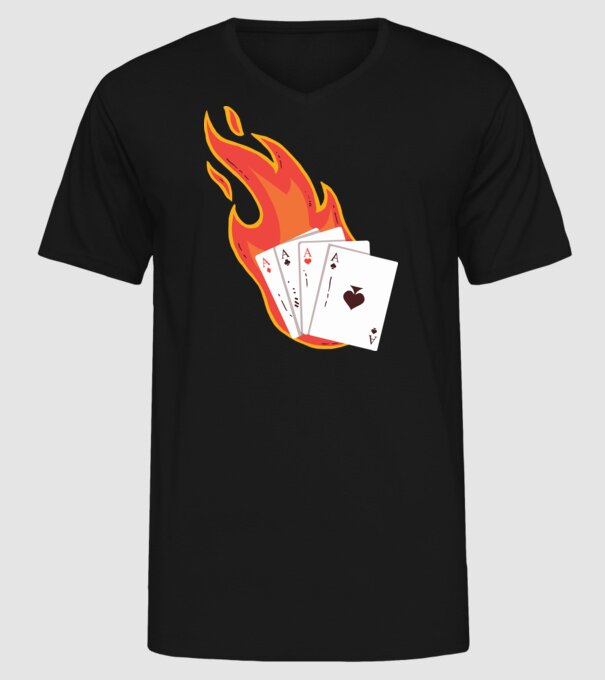 Poker model negru pe tricou