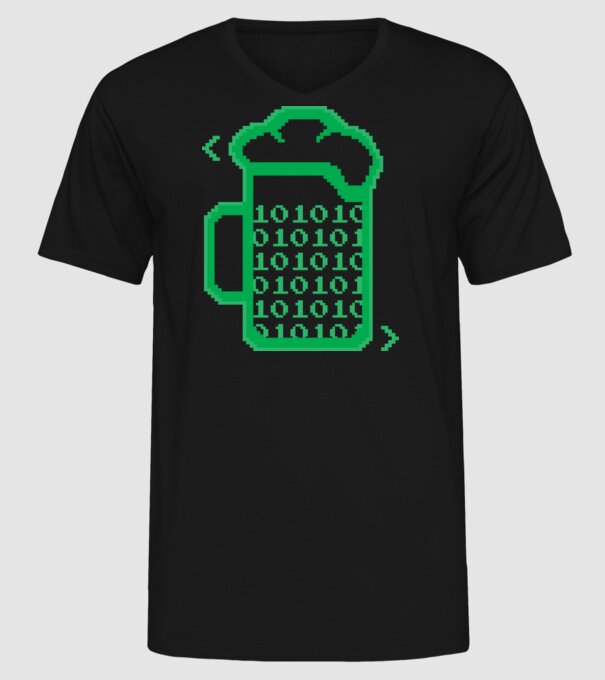 Bere Programator model negru pe tricou
