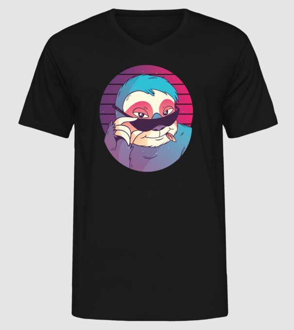 Retro Leneș model negru pe tricou