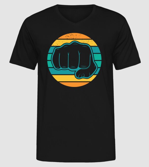 Pumn Retro model negru pe tricou
