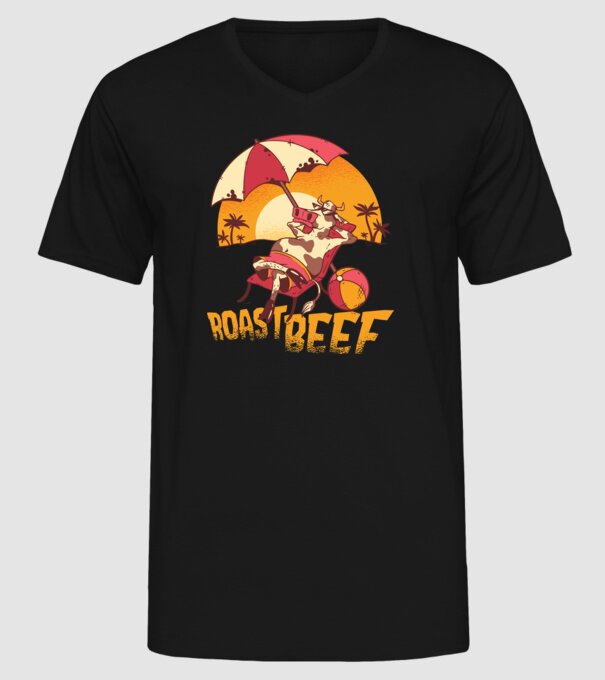 Friptură de vită - Roast Beef model negru pe tricou
