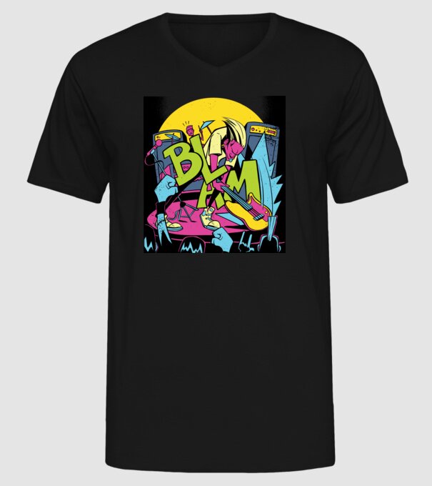Star rock model negru pe tricou