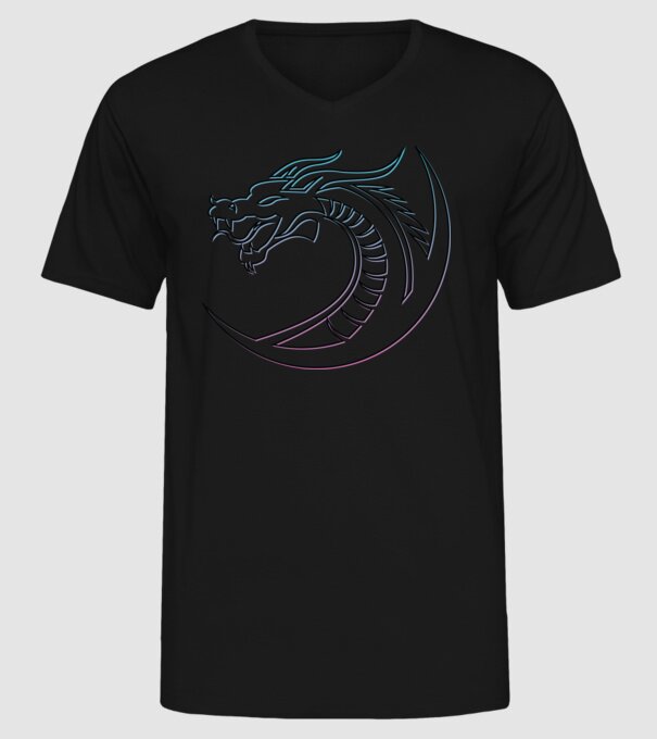 Dragon Tribal model negru pe tricou