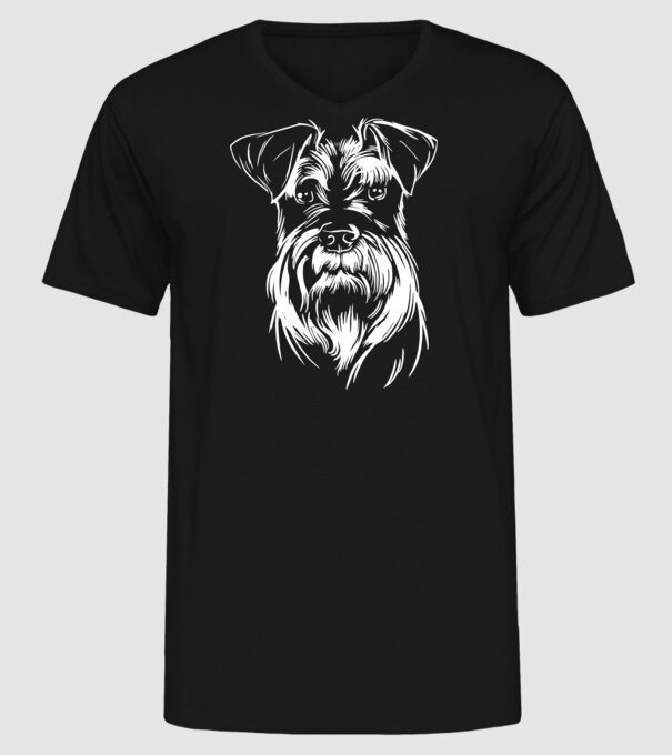 Cap Schnauzer model negru pe tricou