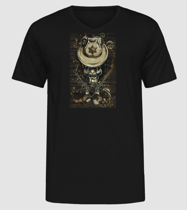 Șerif Maimuță model negru pe tricou