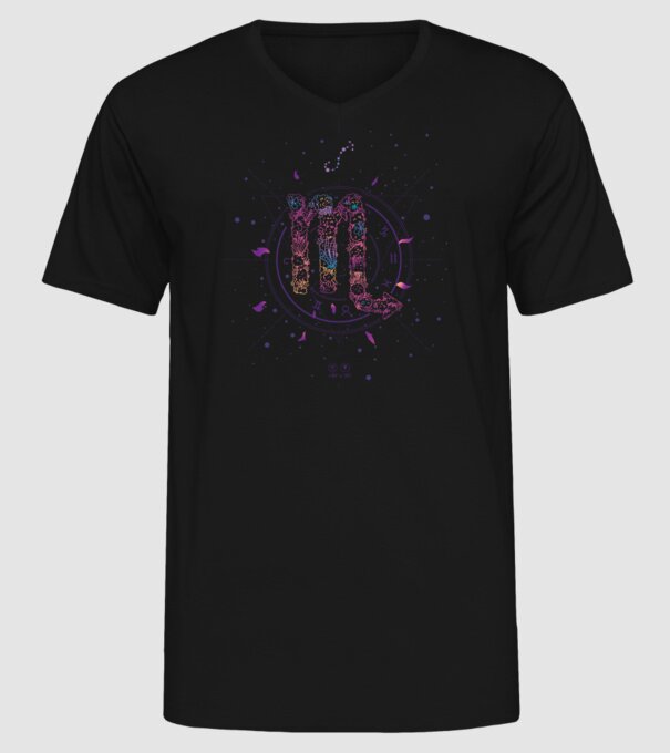 Scorpio Zodiac model negru pe tricou
