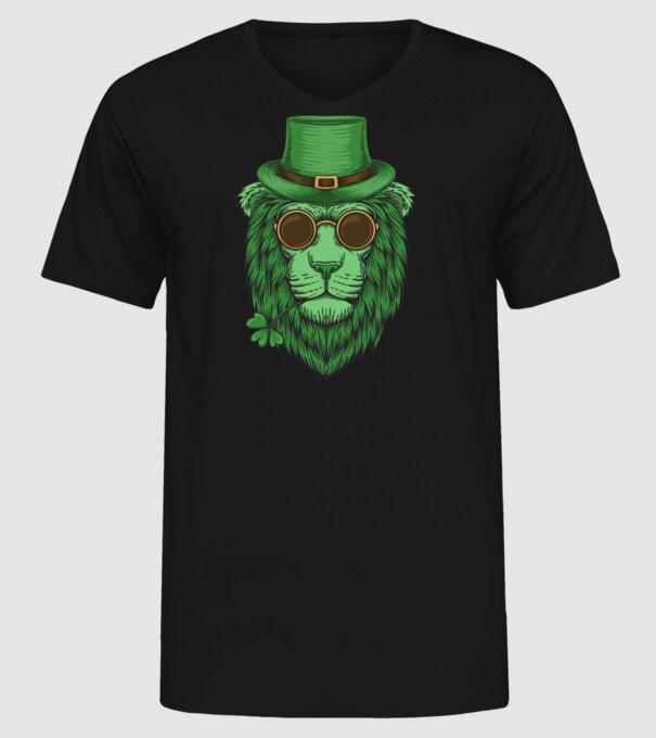 Sfântul Patrick Leu model negru pe tricou