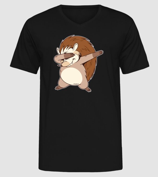 Arici DAB model negru pe tricou