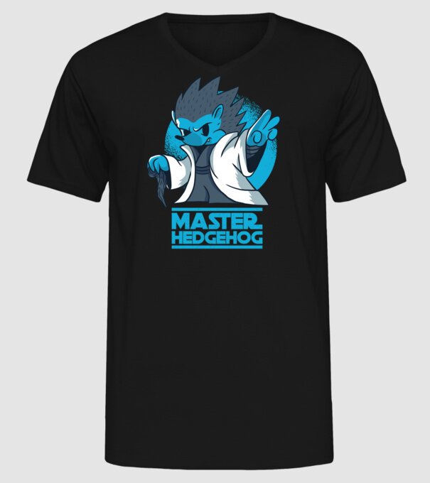 Maestru Arici model negru pe tricou