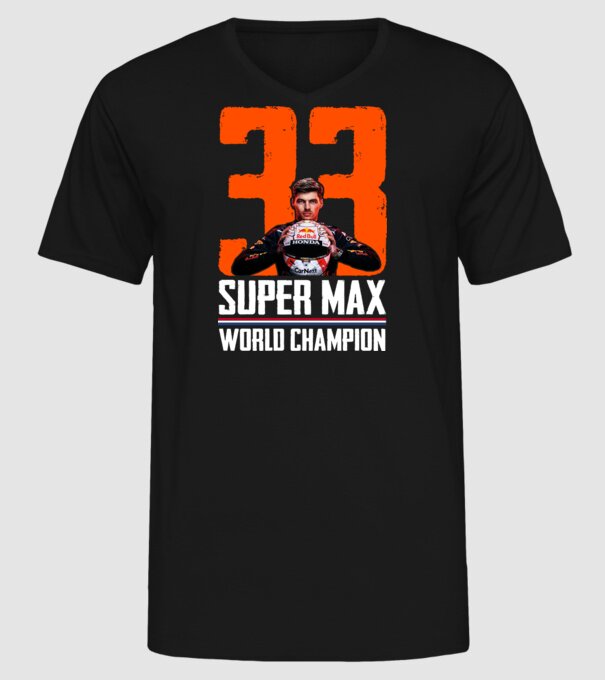 Super Max Formula 1 World Champion model negru pe tricou