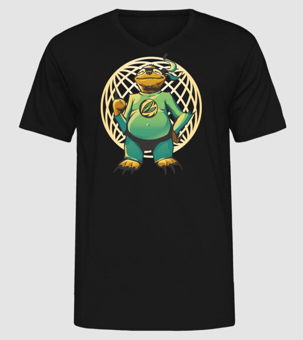 Leneș Super model negru pe tricou