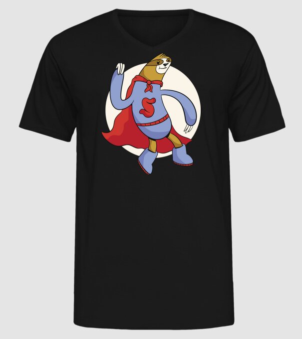 Leneș supererou model negru pe tricou