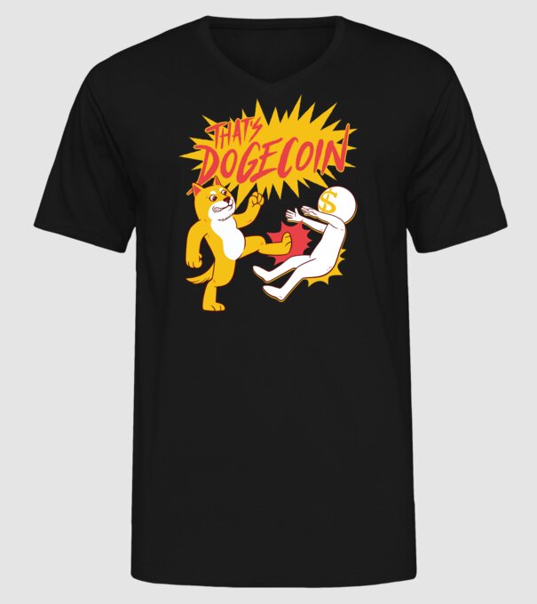 Thats Dogecoin model negru pe tricou