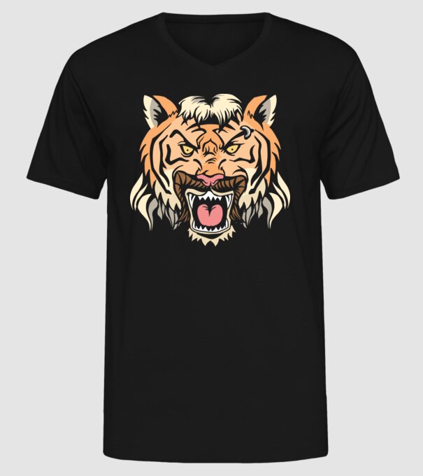 Tiger King Tigru model negru pe tricou