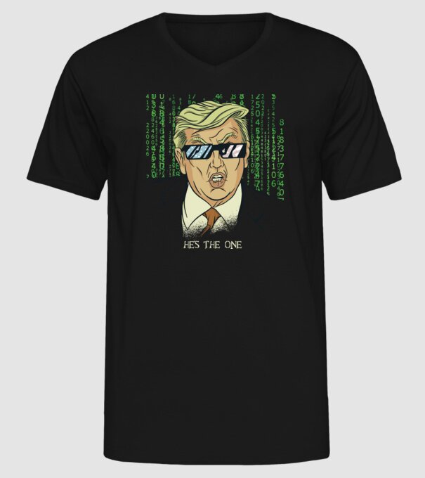 Trump Mátrix model negru pe tricou