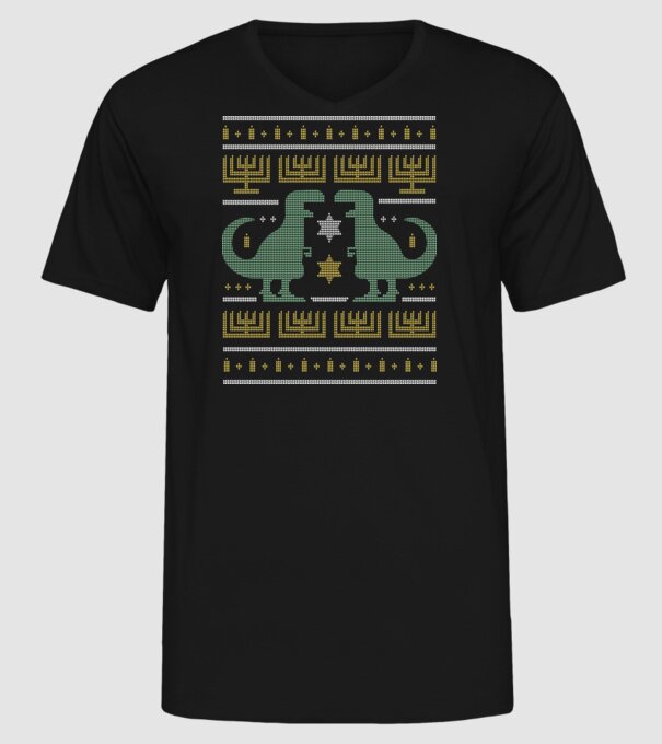Dinozaur Pulover urât model negru pe tricou