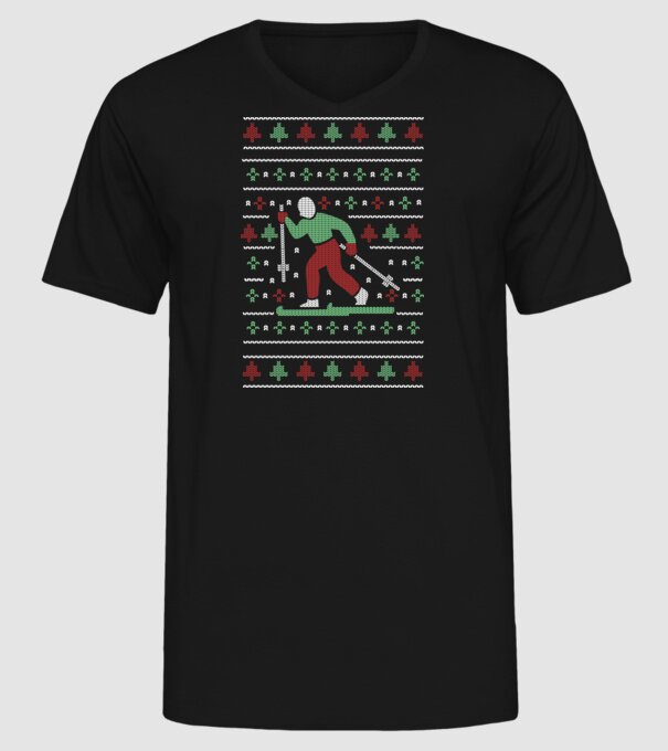 Schi fond Pulover urât model negru pe tricou
