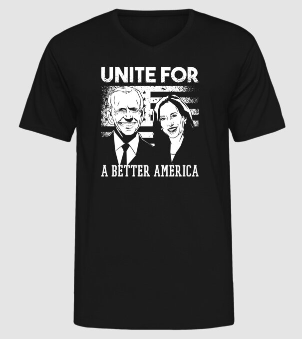 Unite for a better America - Biden Harris model negru pe tricou