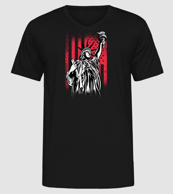 SUA Statuia Libertății model negru pe tricou