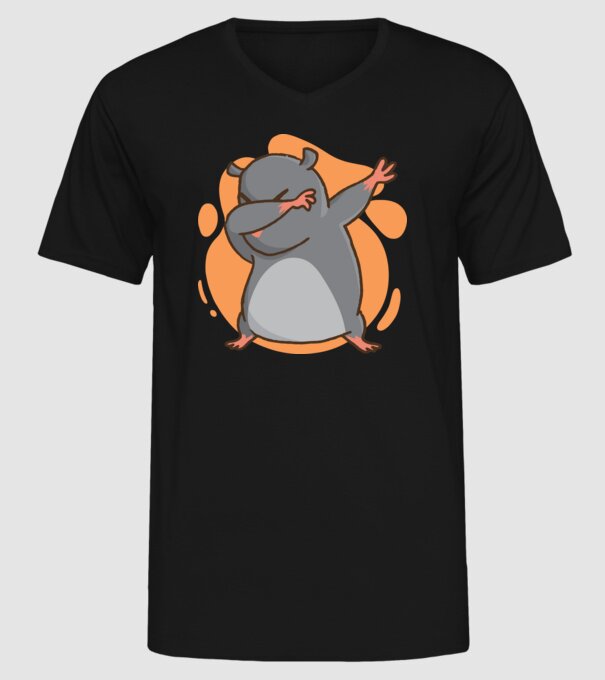 Cârtiță DAB model negru pe tricou