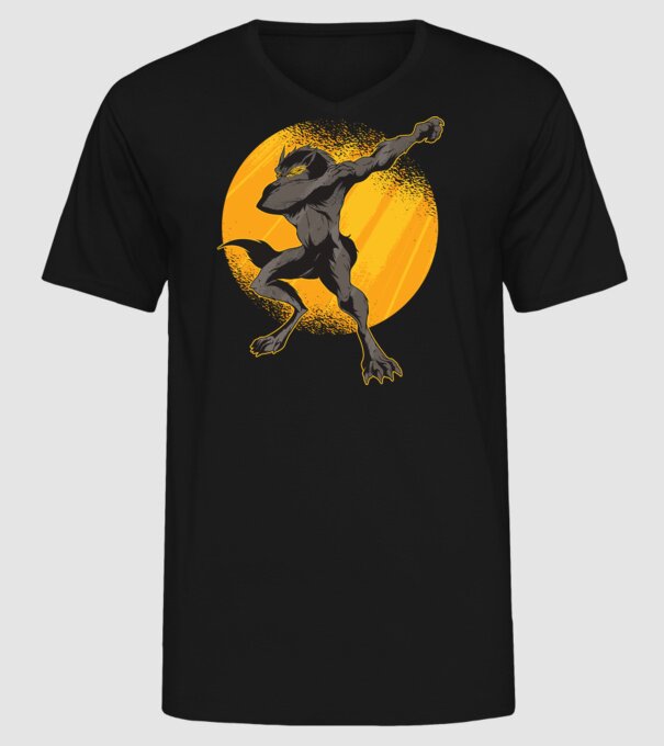 Vârcolac DAB model negru pe tricou