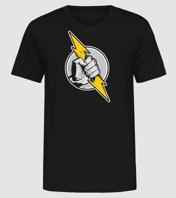 Tricou Electrician model negru pe tricou