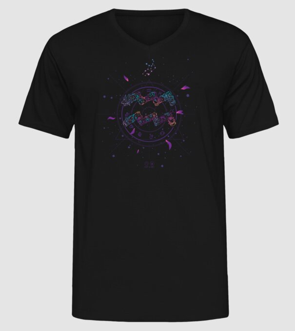 Aquarius Zodiac model negru pe tricou