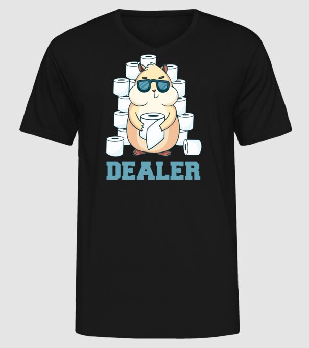 Dealer model negru pe tricou