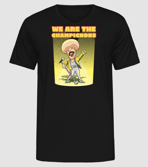We are the Champignons Mercury model negru pe tricou