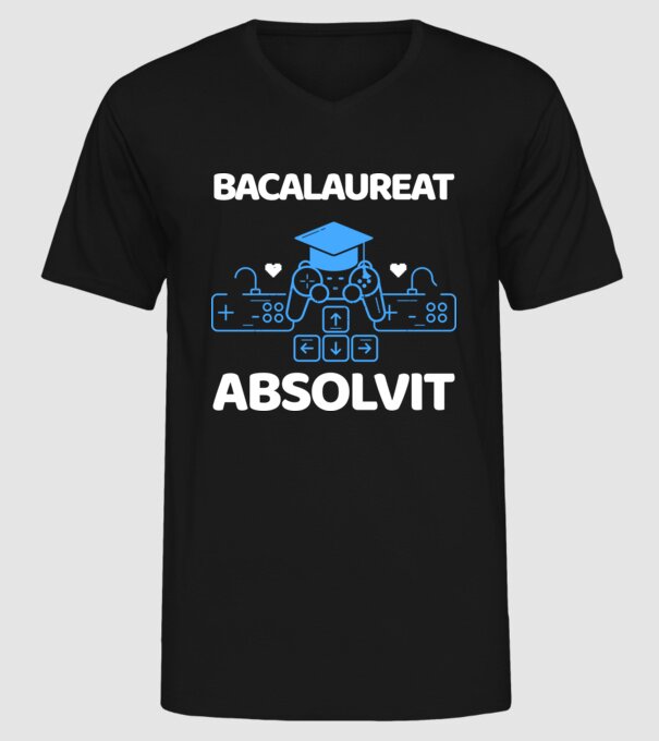 Bacalaureat absolvit model negru pe tricou