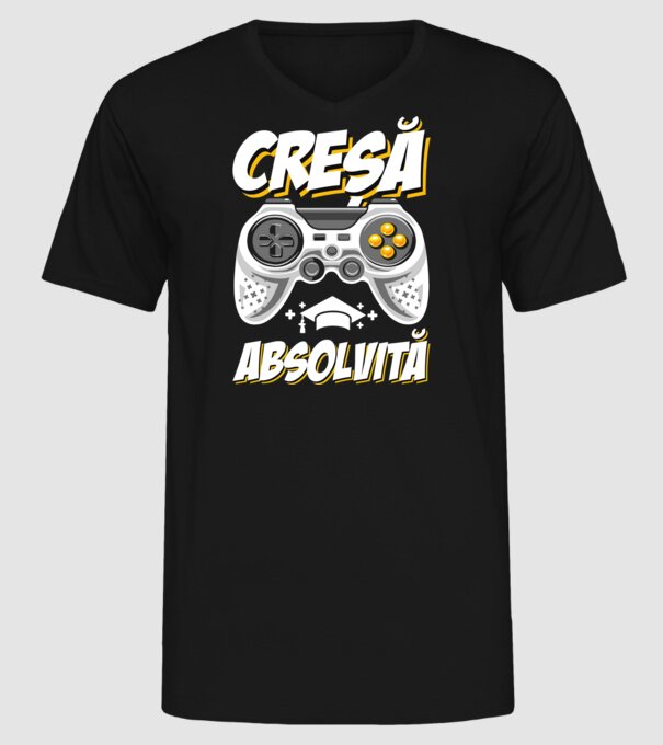 Gameri şcoală Creșă model negru pe tricou