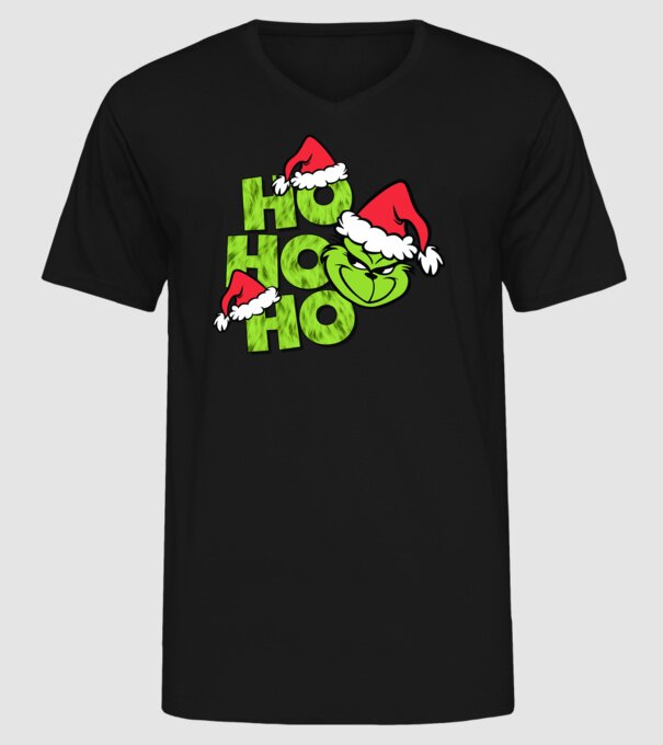 Ho Ho Ho - Grinch model negru pe tricou