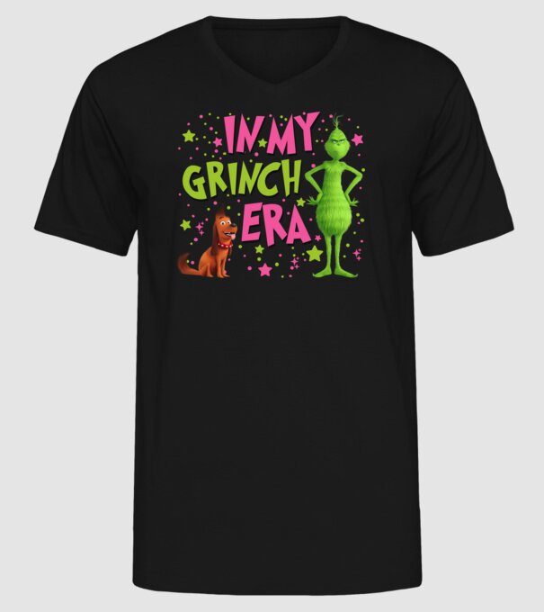 In my Grinch era model negru pe tricou