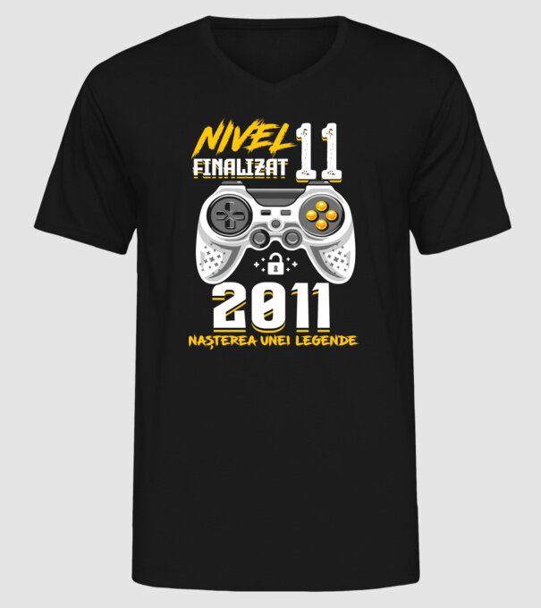 Nivel 11 finalizat. 2011 nașterea unei legende model negru pe tricou