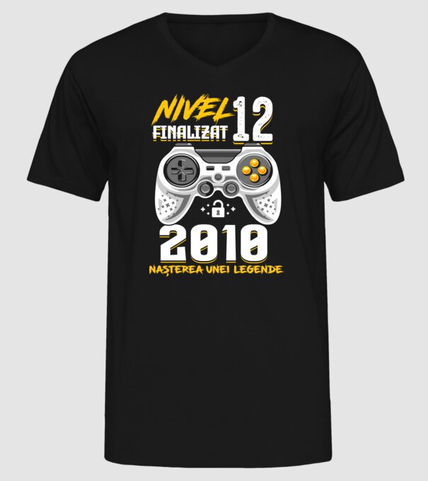 Nivel 12 finalizat. 2010 nașterea unei legende model negru pe tricou